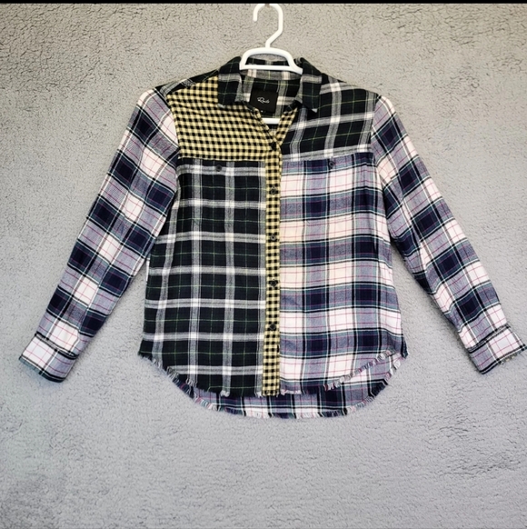 Rails $150 Brando Top in Mixed Brooklyn Plaid Size Xs - Picture 10 of 15